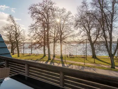 Ferienwohnung Kietz-Mole Waren (Müritz) - Blick vom Balkon auf den See