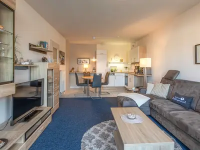 Ferienwohnung HafenLiebe Waren (Müritz) - Wohnzimmer zum Wohlfühlen