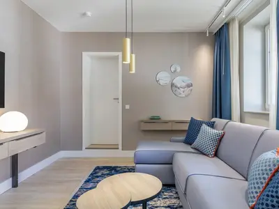 Ferienwohnung Hafendomicil Kleines Meer Waren Wohnbereich