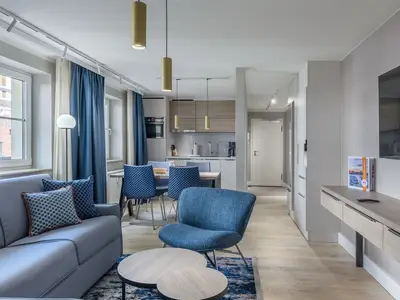Ferienwohnung Hafendomicil Citymarina Wohnbereich