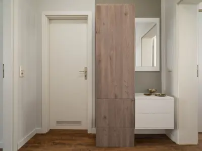 Ferienwohnung Hafenkino Müritz Flur im Eingangsbereich