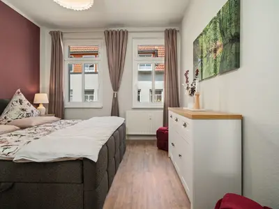 Ferienwohnung Hafenkino Müritz mit praktischem Schlafzimmer
