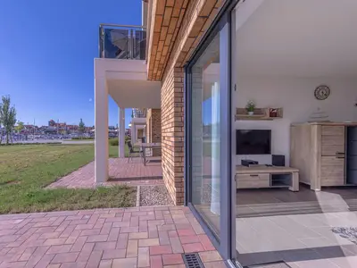 Ferienwohnung Libelle Hafenresidenz: Sonnenterrasse