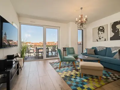 Ferienwohnung Müritz Utkiek Hafenresidenz Gemütliches Wohnzimmer