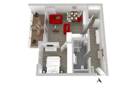 Ferienwohnung Wohlfühloase Hafenresidenz Waren (Müritz) - Grundriss