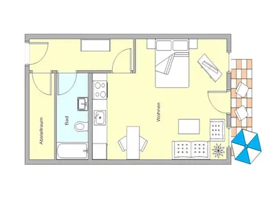 Ferienwohnung für 2 Personen (50 m²) in Rostock 9/10