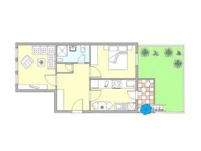 Ferienwohnung für 3 Personen (52 m²) in Rostock 8/10