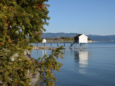 Strandhäuschen beim Wasserburger Hafen