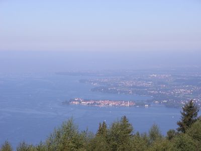 Blick vom Pfänder auf Lindau und Wasserburg