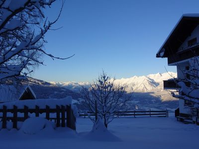 Winterlicher Blick ins Inntal ab Garten