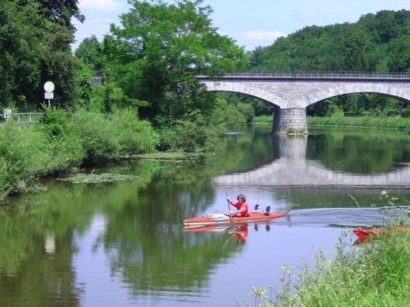 Lahn am Weltnaturerbe mit Marmorbrücke