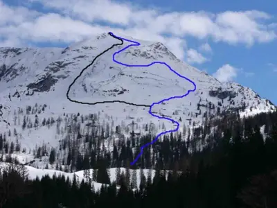 Skitourenroute auf´s  Seehorn