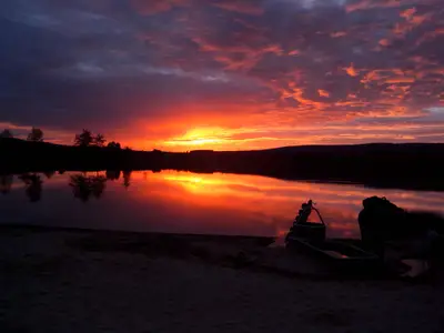 Sonnenuntergang am Weißenstädter See