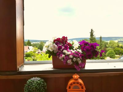 Balkon mit Sitzmöglichkeiten