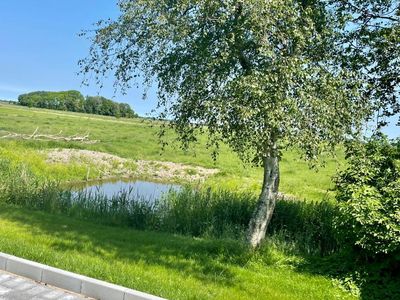 Blick auf Wiesen und Weiden Blick auf Wiesen und Weiden