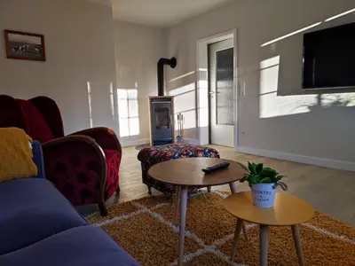 Wohnzimmer mit Kamin