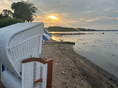 Im Sommer kostenfrei: Ein Strandkorb in Langballigau