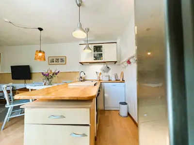 Einfache Küchenzeile mit Geschirrspüler