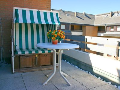 Balkon mit eigenem Strandkorb