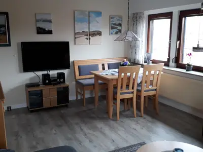 Essecke im Wohnzimmer
