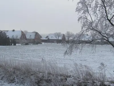 Winterblick auf das Dorf Eggeloge
