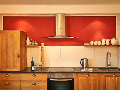 Echte Eichenholzküche mit Granitplatte