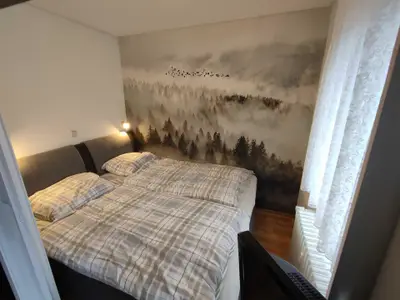 Schlafbereich. Schlafzimmer Bett 1,80mx0,90m