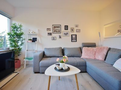 modernes Wohnzimmer - Fewo Haus Bellevue