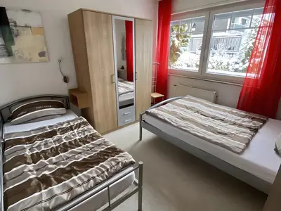 BEDROOM, INSIDE, OUTSIDE