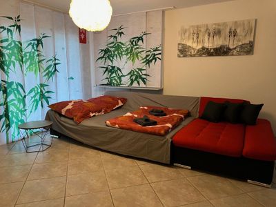 Schlafsofa (360 x 130) geeignet für 2 Personen und größere Menschen