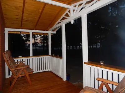 Abendstimmung mit Nebel über den Moorwiesen