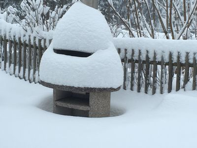 Grill im Garten/ Winter