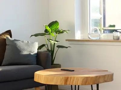 Ferienwohnug Bergblick Wohnzimmer