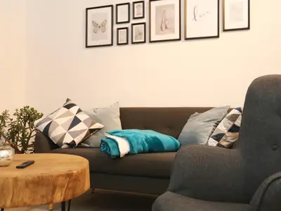 Ferienwohnug Seeblick - Wohnzimmer u. Küche