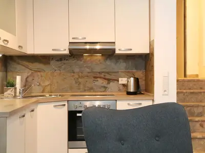 Ferienwohnug Seeblick - Wohnzimmer und Küche