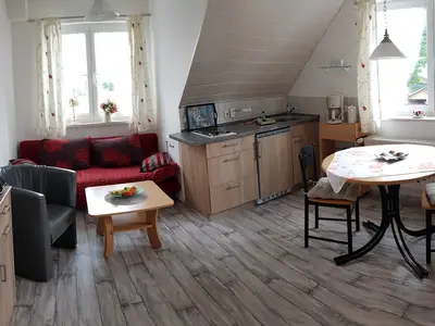 Wohnraum mit Küchenzeile