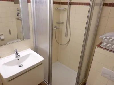Badezimmer in der Ferienwohnung Therese 14 in Wittdün auf Amrum