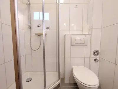 Badezimmer in der Ferienwohnung Inselnest am Meer in Wittdün auf Amrum