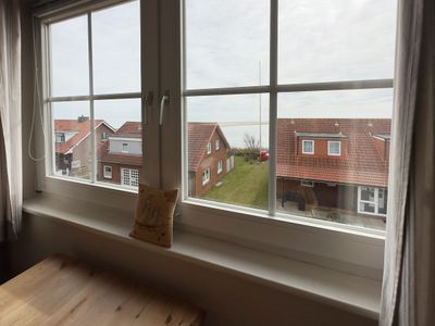 Essbereich in der Ferienwohnung Gaubenkieker des Hauses Südspitze 17 in Wittdün auf Amrum