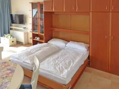 Wohnzimmer in der Ferienwohnung Obere Wandelbahn 15/6 in Wittdün auf Amrum