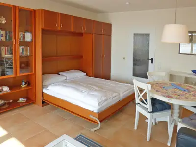 Wohnzimmer in der Ferienwohnung Obere Wandelbahn 15/6 in Wittdün auf Amrum