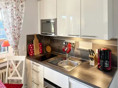 Küchenzeile in der Ferienwohnung Wattenmeer in Wittdün auf Amrum