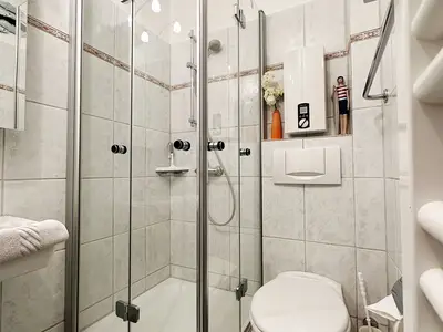 Badezimmer der Ferienwohnung Kniepsand in Wittdün auf Amrum