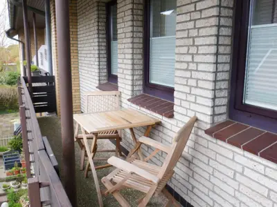 Balkon der Ferienwohnung Kniepsand in Wittdün auf Amrum