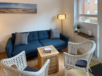 Wohnzimmer der Ferienwohnung Strandlöper in Wittdün auf Amrum