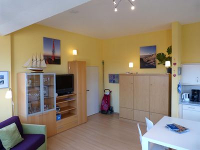 Wohnzimmer der Ferienwohnung Therese 8 in Wittdün auf Amrum