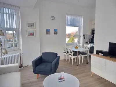 Wohnzimmer der Ferienwohnung Therese 9 in Wittdün auf Amrum
