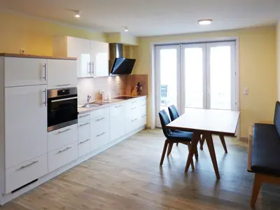 Küche der Ferienwohnung Weiße Düne 6 in Wittdün auf Amrum