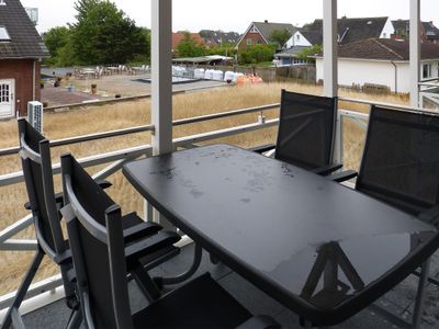 Südbalkon der Ferienwohnung Weiße Düne 6 in Wittdün auf Amrum