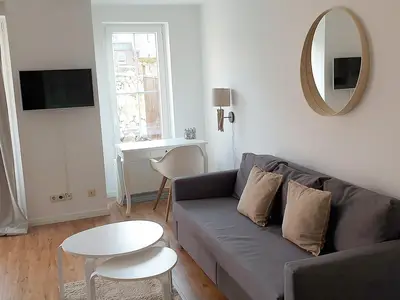 Wohnzimmer der Ferienwohnung Windstille in Wittdün auf Amrum